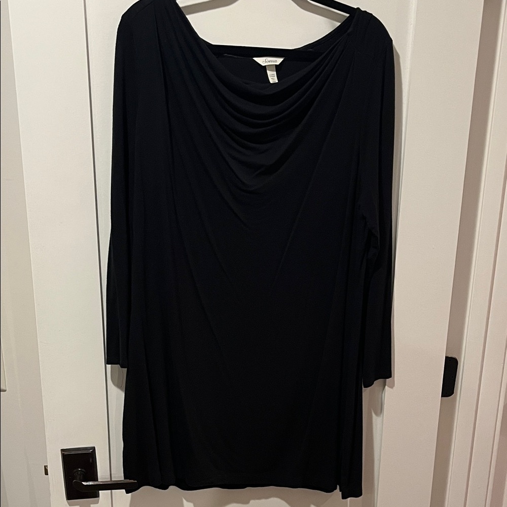 Soma Black Cowl Neck Top